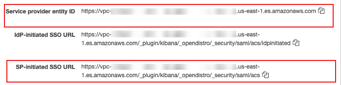 Figure 3: URLs for configuring the IdP