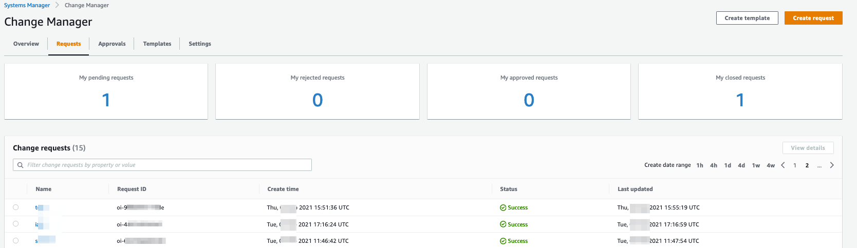 Figure 6: Change Manager overview