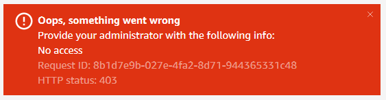 Figure 10: Error message