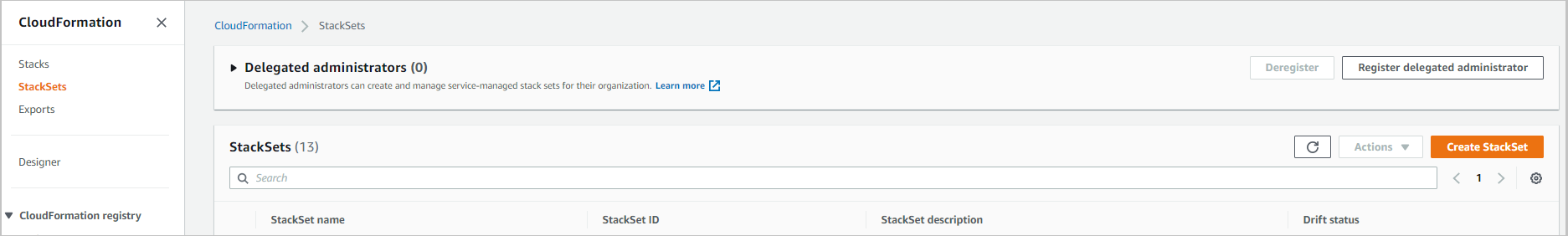 Figure 2: CloudFormation – Create StackSet