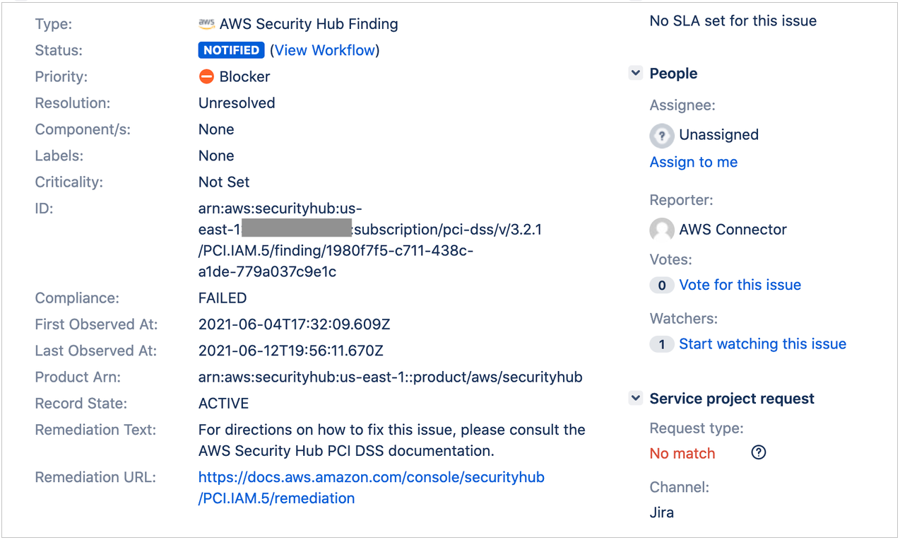 Figure 13: Update the finding status to NOTIFIED 