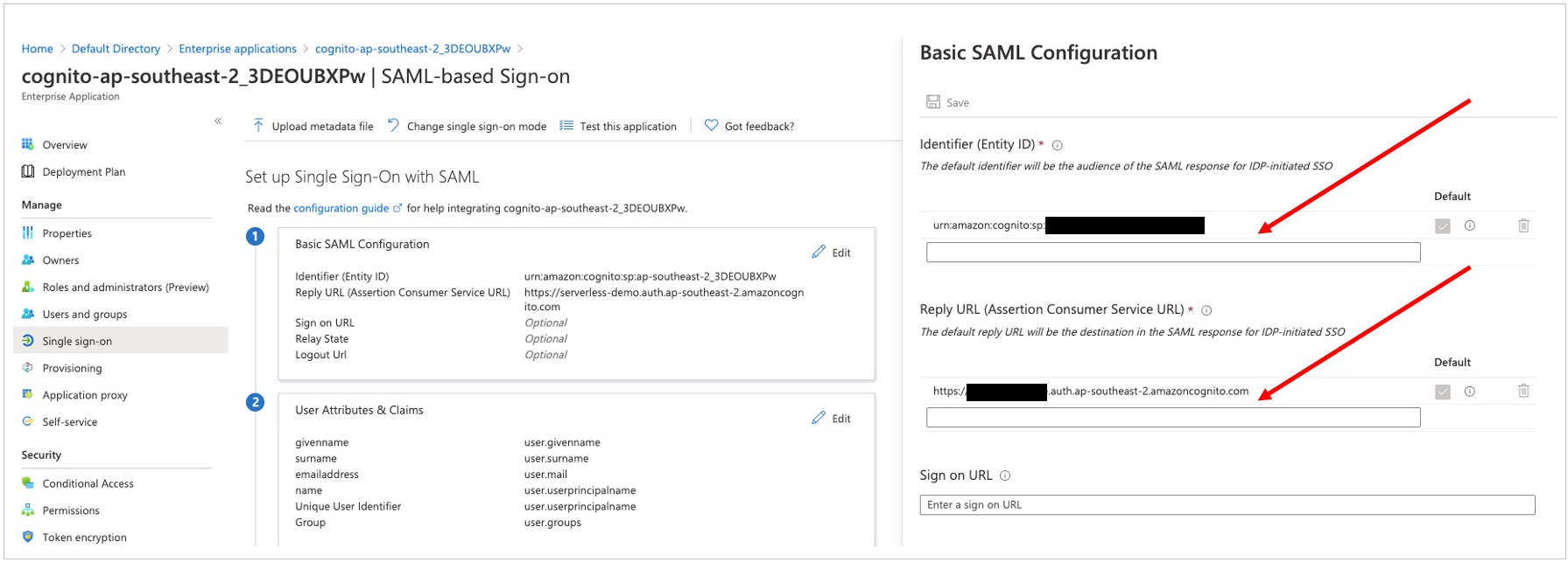 Figure 4: Azure AD SAML-based Sign-on setup