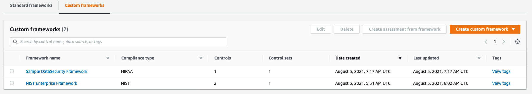 Figure 7. View custom controls created via custom repo