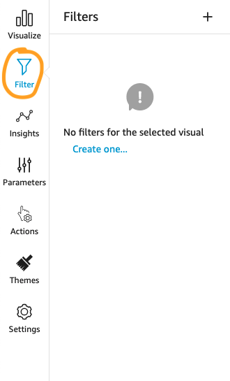 Figure 14. Filters panel