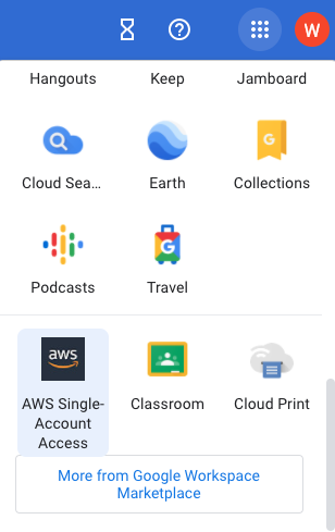 Figure 22: Viewing the AWS custom app