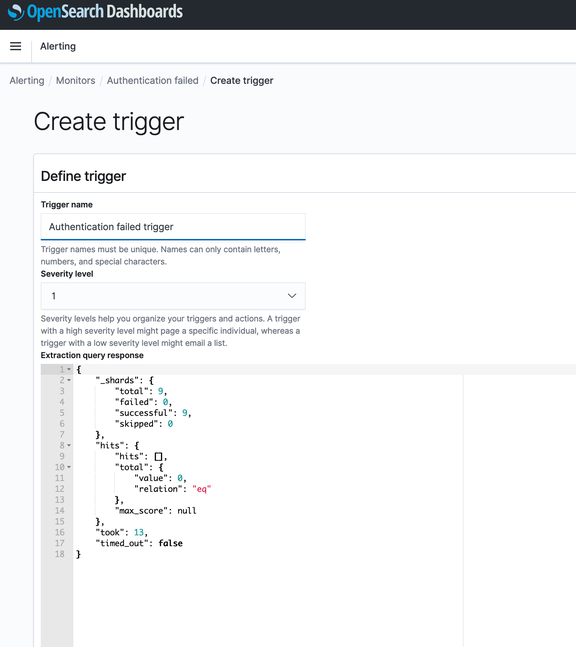 Figure 7: Create trigger