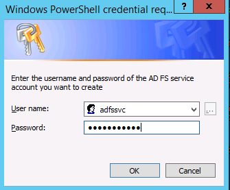 Image of credential request window