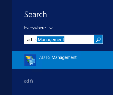 Image of the AD FS Microsoft Management Console