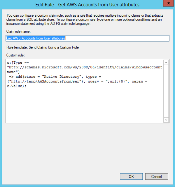 Image of editing claim rule