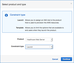 Image of choosing Launch as Constraint type