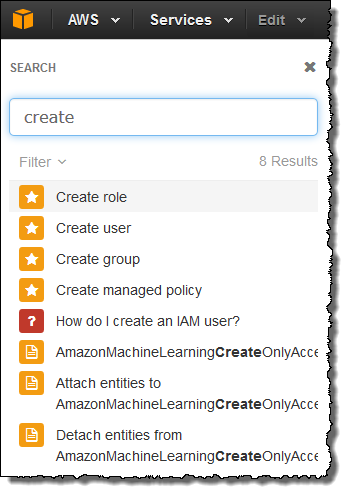 Image of results from task search Image of results from task search