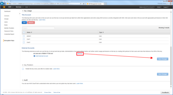 Image of removing an external account