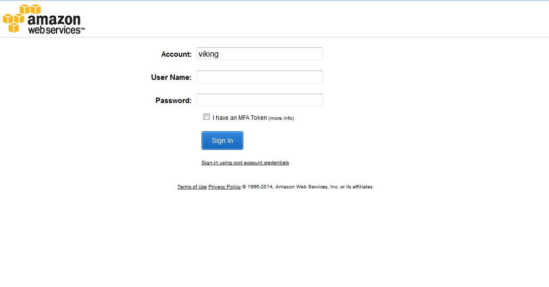 Screenshot of new sign-in experience