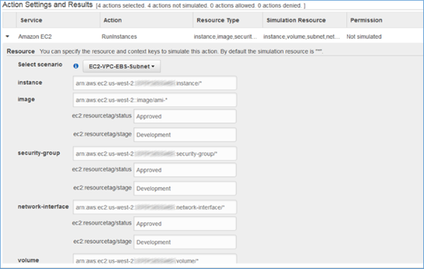 Image of specifying resources and parameters