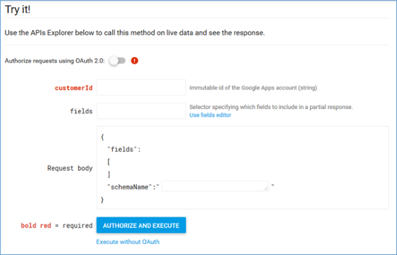 Screenshot of creating JSON schema Screenshot of creating JSON schema