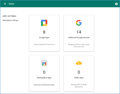 Screenshot showing "SAML apps" Screenshot showing "SAML apps"
