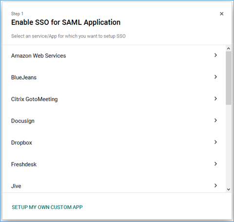 Screenshot of choosing Amazon Web Services as new service Screenshot of choosing Amazon Web Services as new service