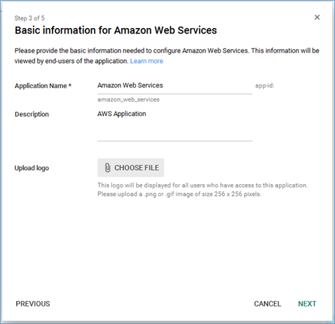 Screenshot of editing basic information for AWS Screenshot of editing basic information for AWS