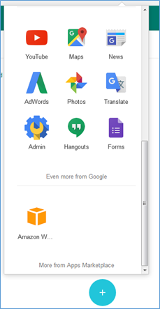 Screenshot showing newly created AWS application Screenshot showing newly created AWS application