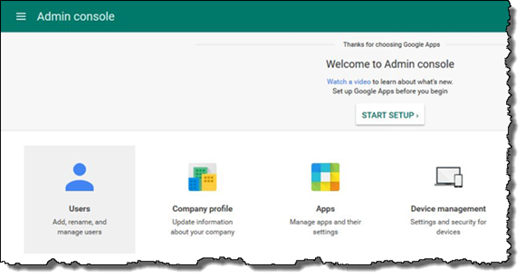Screenshot of the Google Admin console Screenshot of the Google Admin console