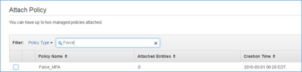 Image of typing Force in the Filter box