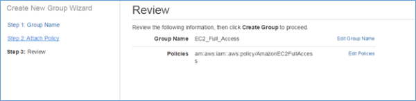 Image of completing the creation of the group