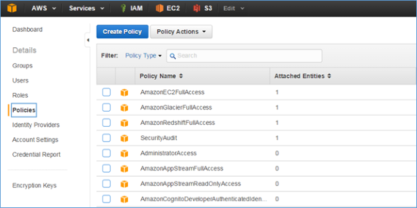 Image of Policies pane