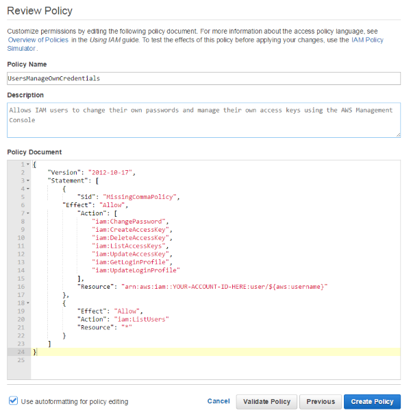Image of how your Review Policy page should look