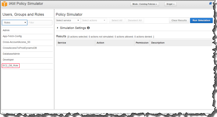 Image of selecting EC2_DB_Role