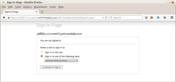 Image of site selection page Image of site selection page