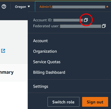 Figure 2: Copy account number