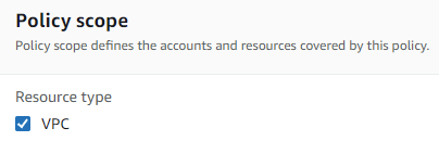 Figure 6: Firewall Manager policy scope configuration