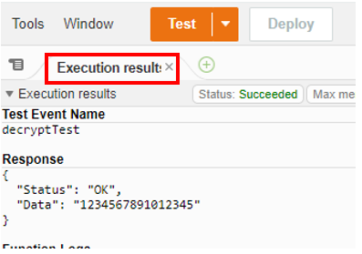 Figure 12: Result from the decryption operation