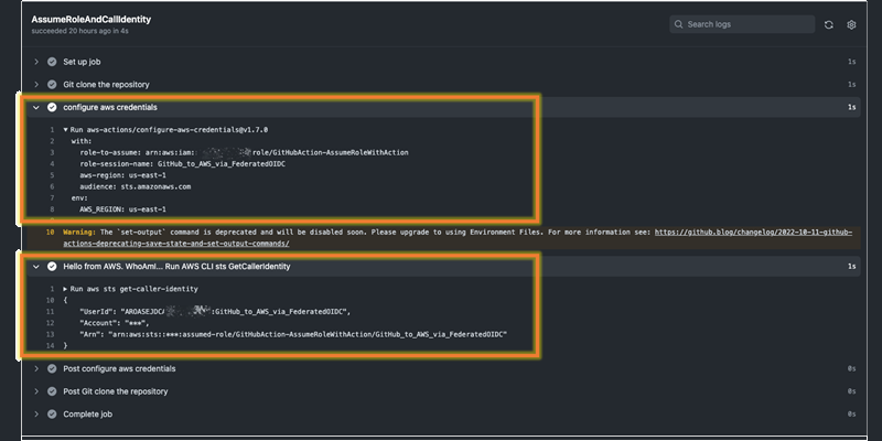 Use IAM roles to connect GitHub Actions to actions in AWS