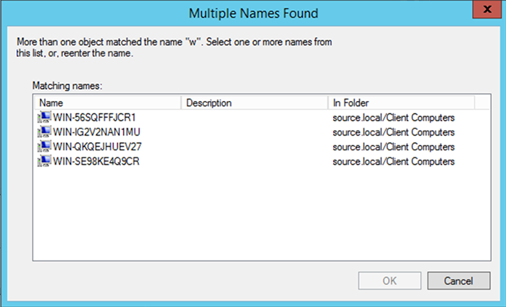 Figure 13: Four computers that will be migrated