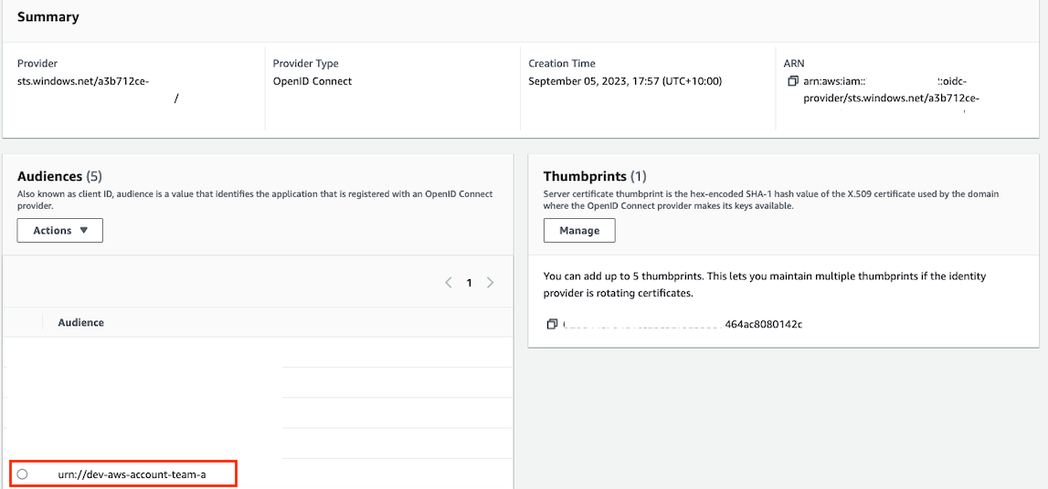 Figure 8: Adding an audience (client ID)