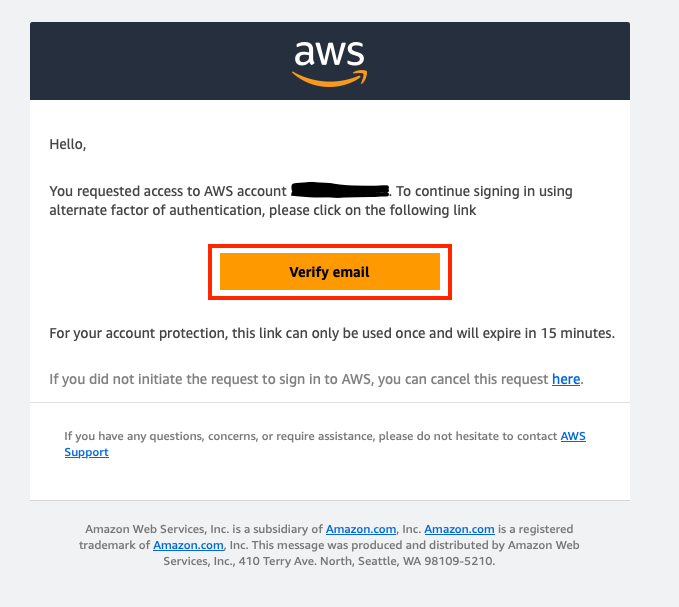 AWS Email Verification