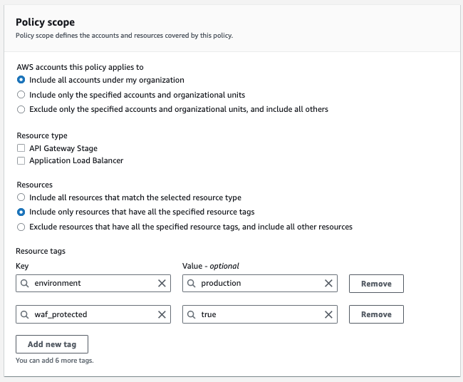 Figure 4: Firewall Manager scope definition