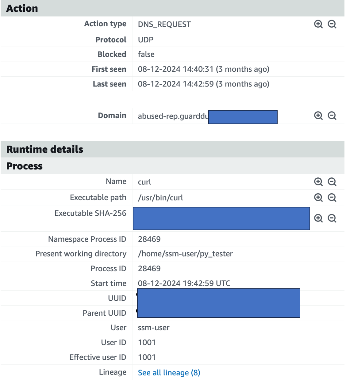 Figure 3: GuardDuty finding details
