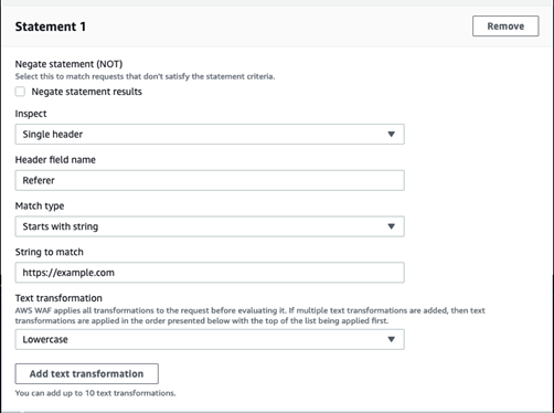 Figure 21: First string match condition