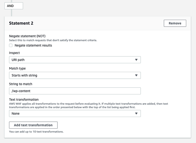 Figure 22: Second string match condition