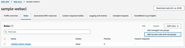 Figure 25: Create the second rule