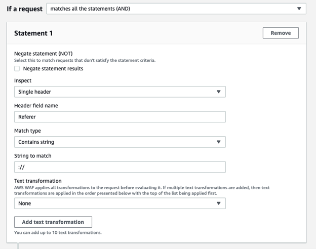 Figure 27: Configure Statement 1