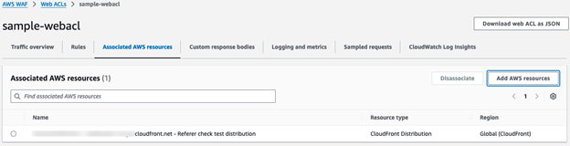 Figure 34: Associated AWS resources