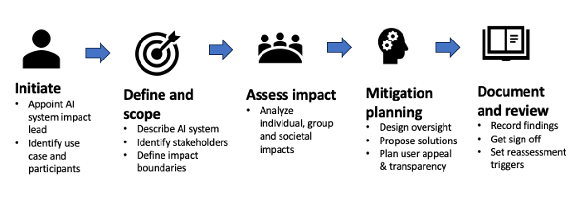 Figure 4: Sample prescriptive process with key phases on conducting an AIIA