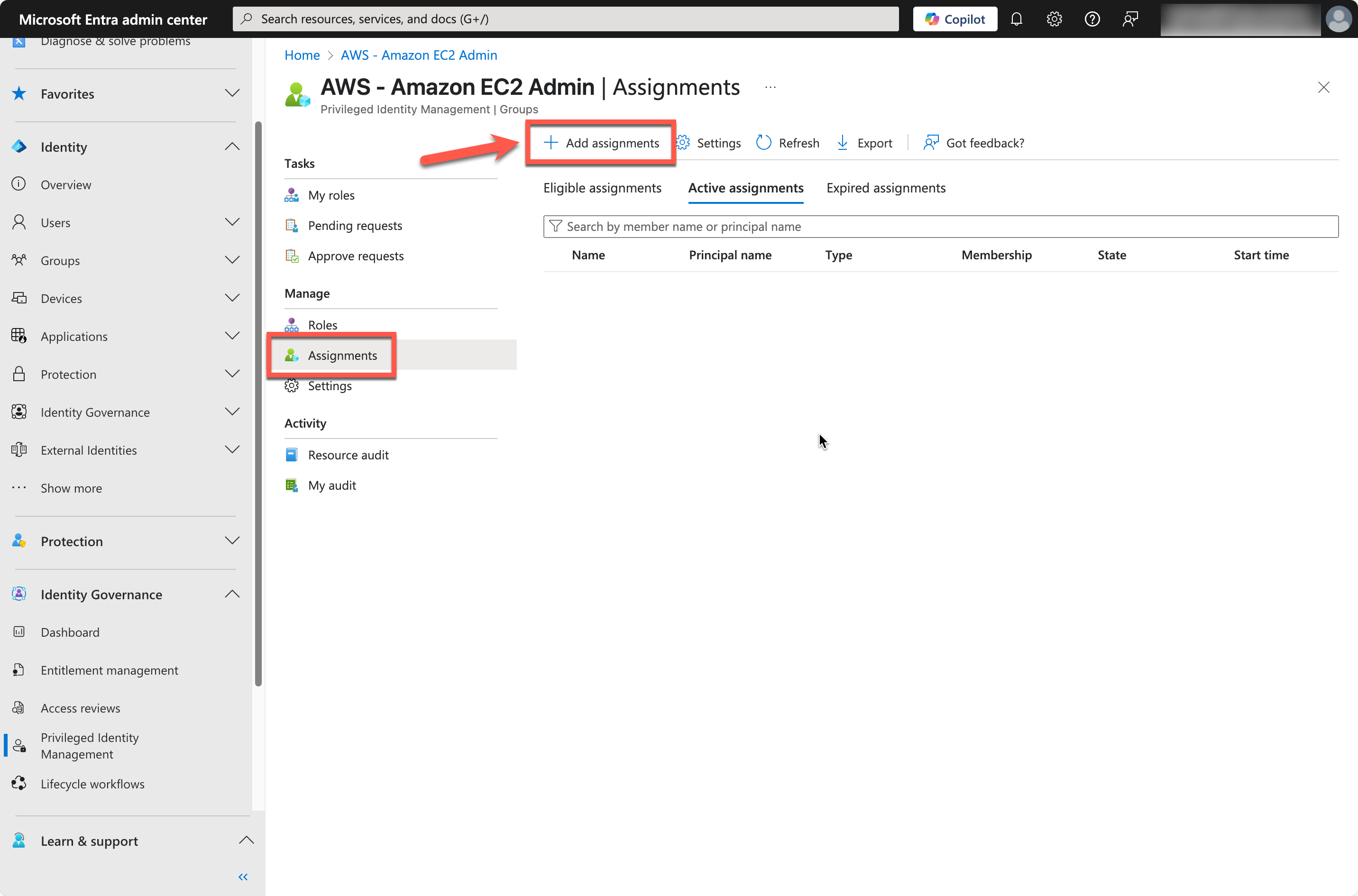 Figure 8 – Adding eligibility assignments to the PIM enabled groups