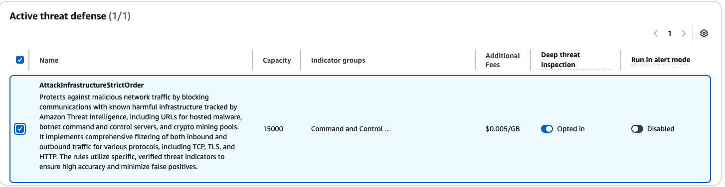 Figure 4: Add the rule group to the policy