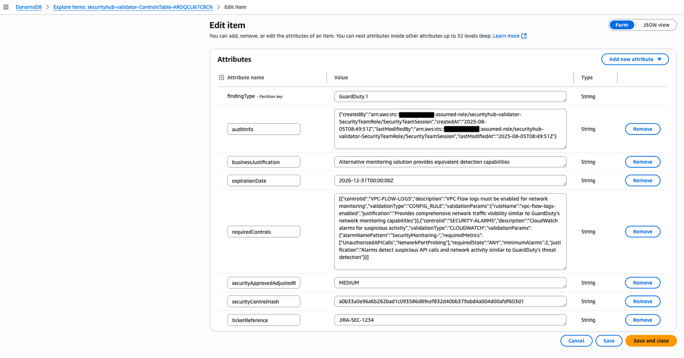 Figure 7: Compensating controls for GuardDuty.1 finding