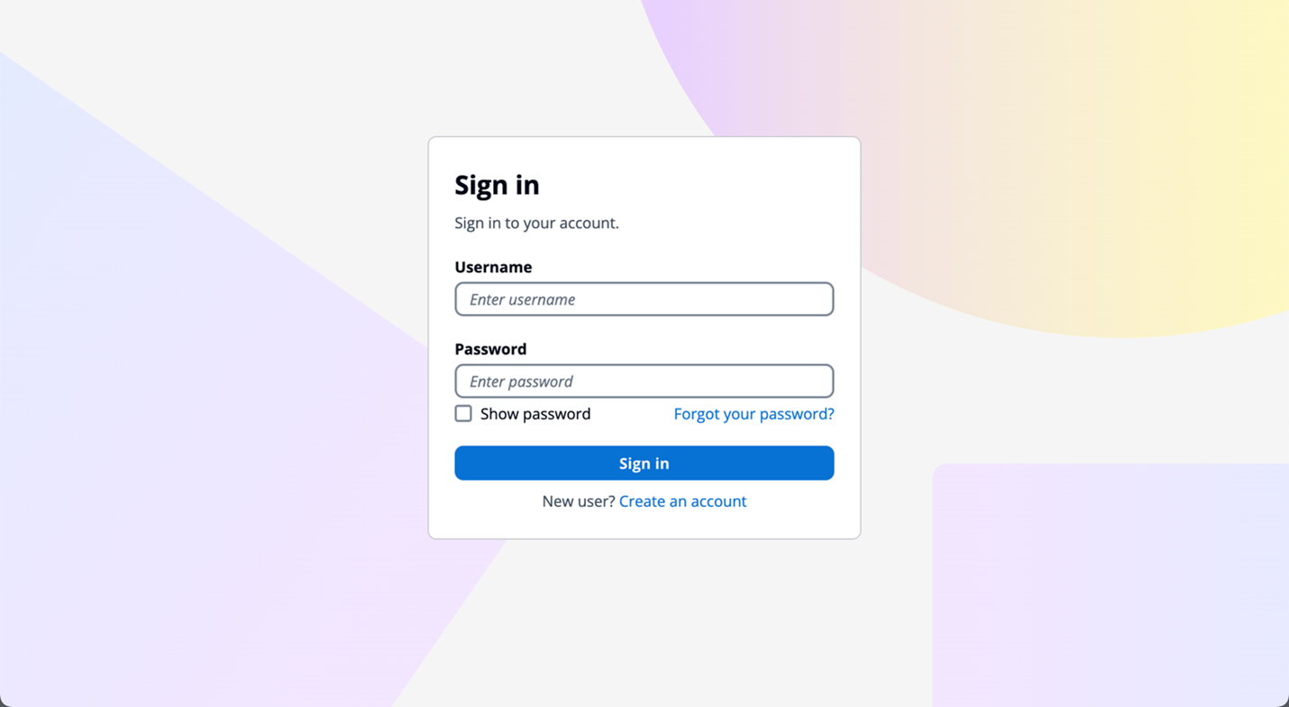 Figure 1: Managed login default branding settings