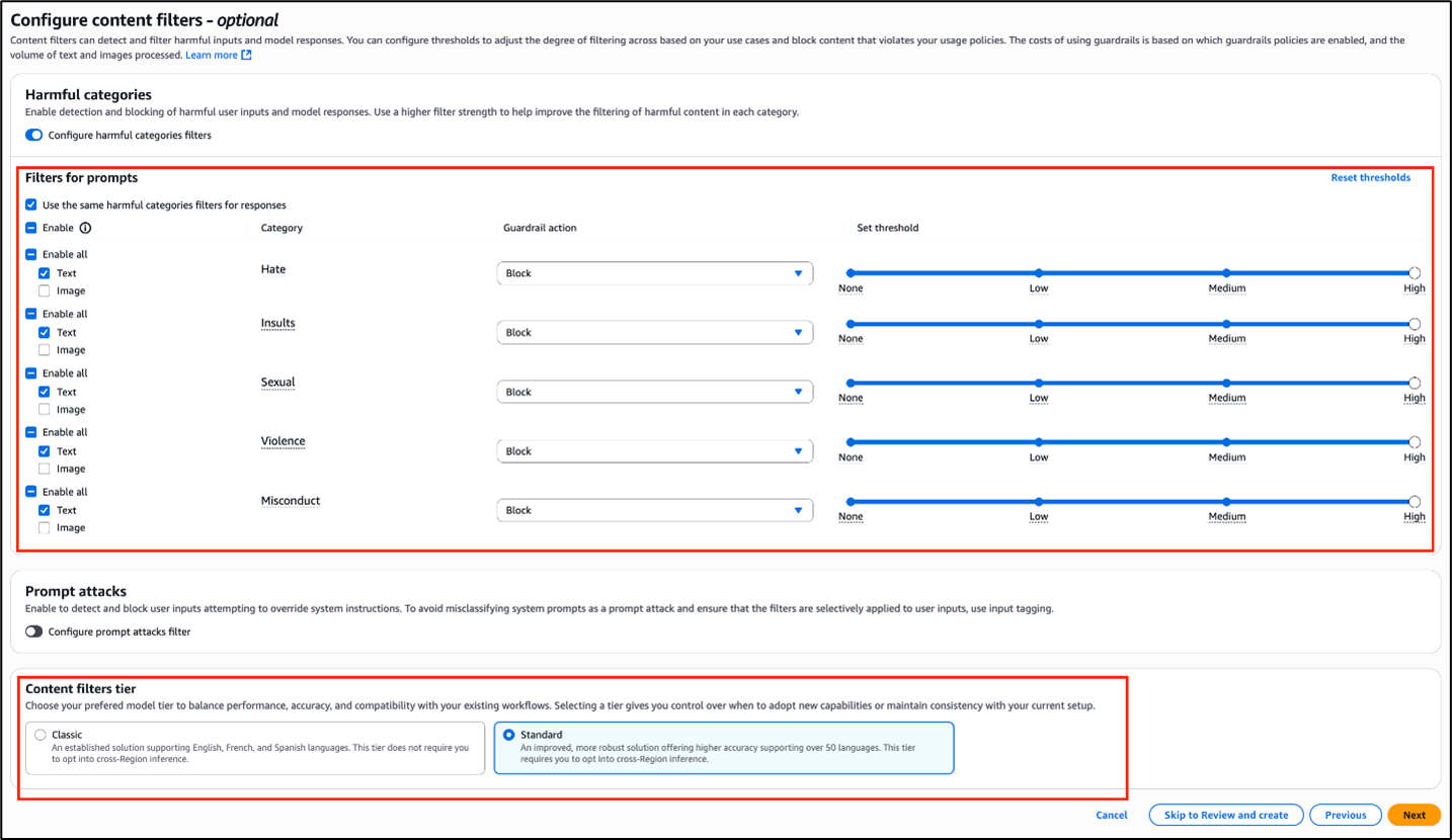 Figure 2- Configure content filters